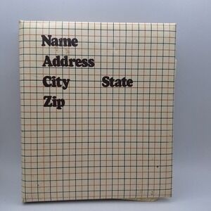 Vintage CR Gibson Address Book Organizer Grid Pattern Broken Cover Binding